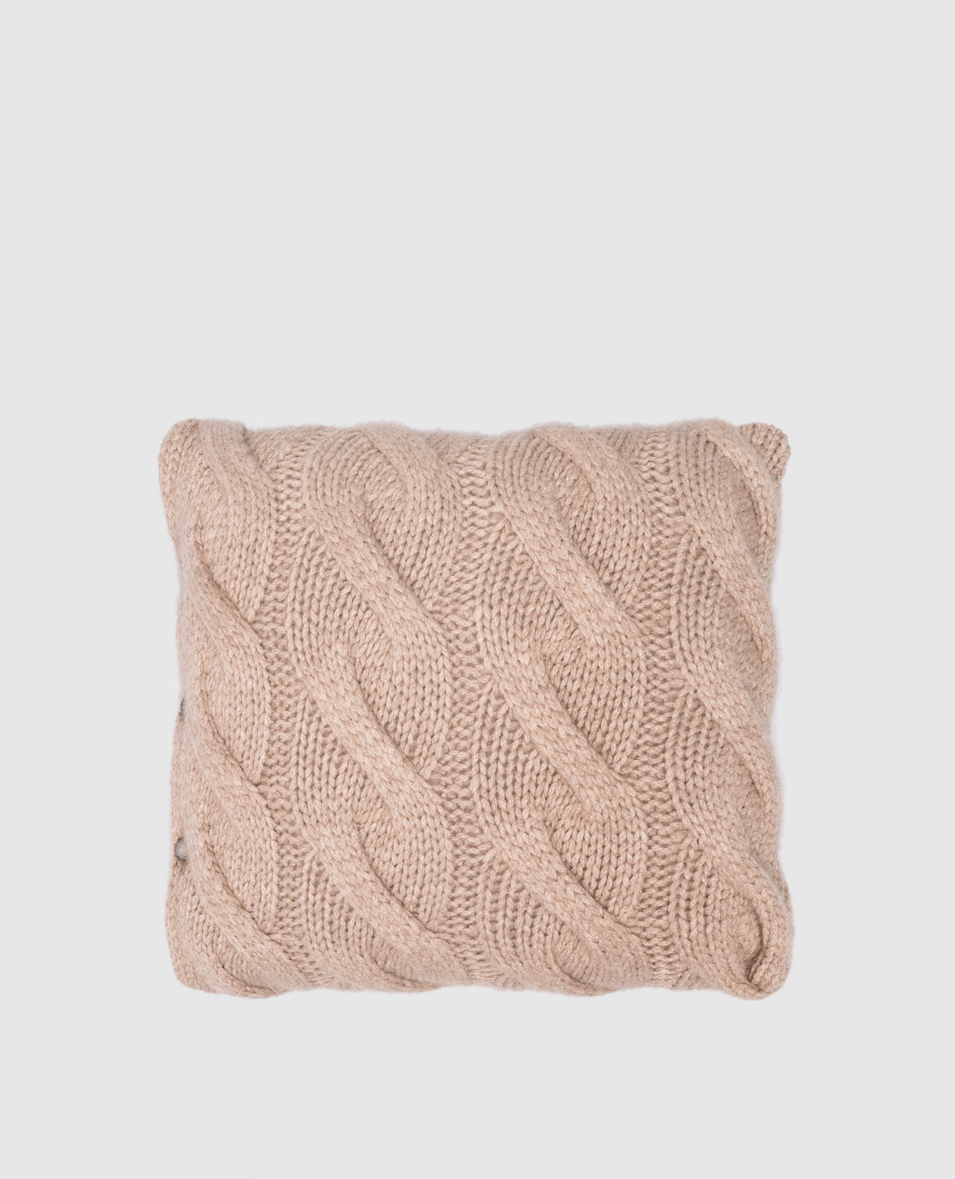 

Brown cashmere pillow Brunello Cucinelli