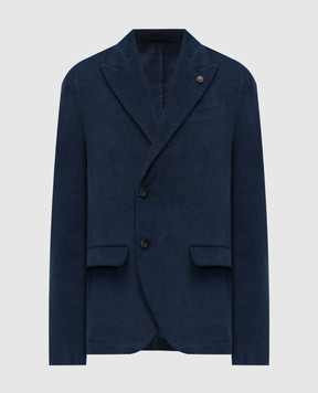 Officina 36 Blue corduroy jacket 132309538