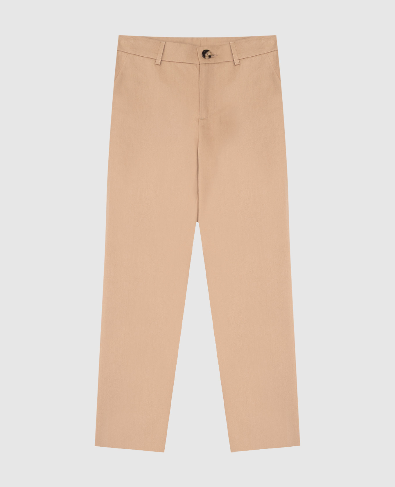 

Children's beige pants with logo patch Versace