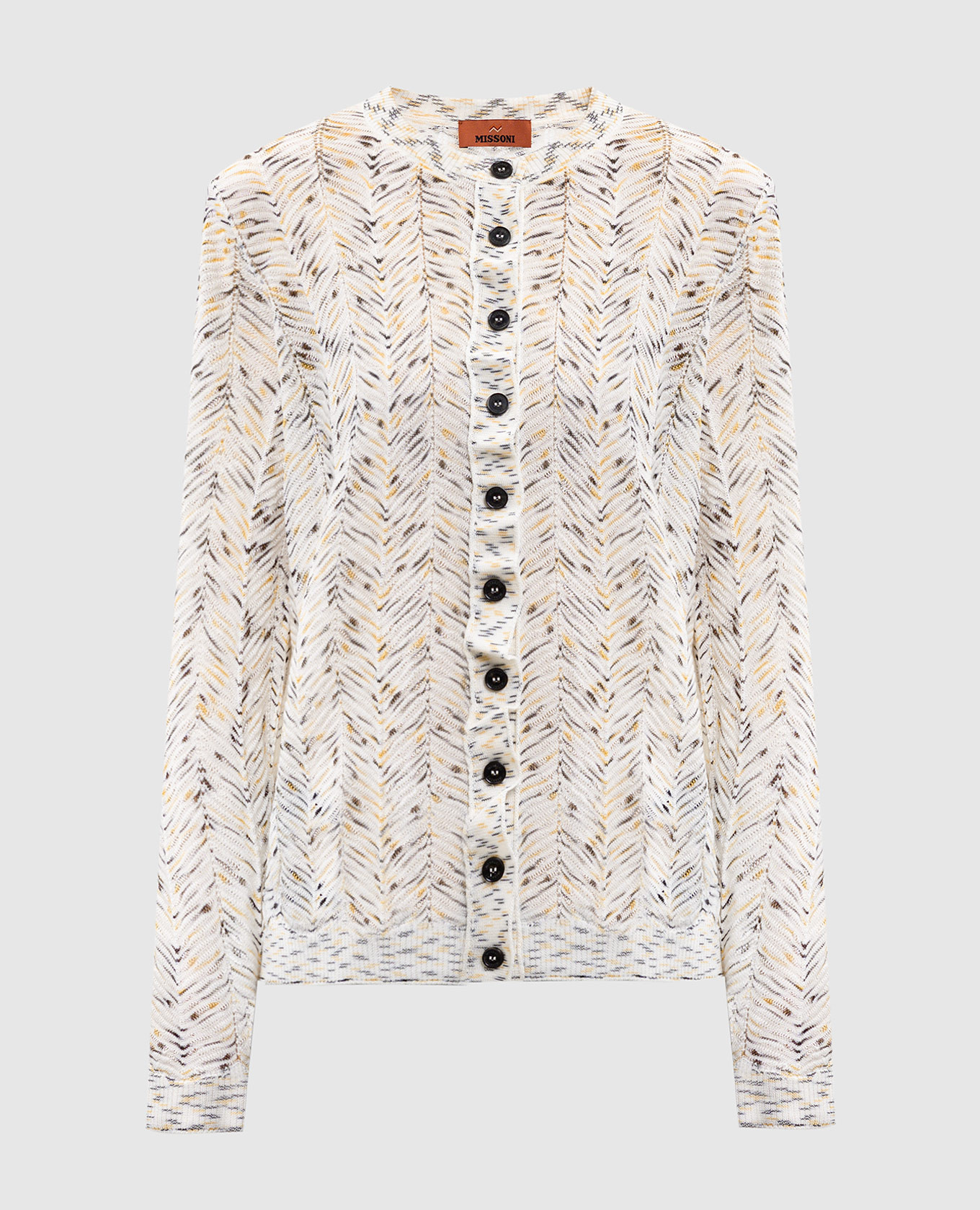 

White cardigan with patterned wool Missoni