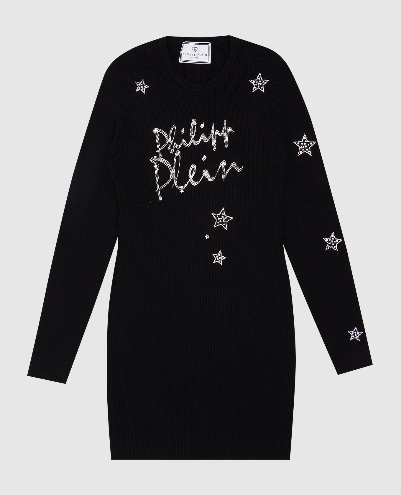 

Children's black dress with a scar with crystals Philipp Plein, Черный