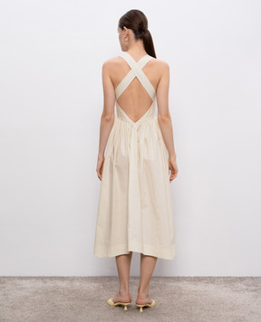 Philosophy di Lorenzo Serafini Beige dress with an open back A04312127