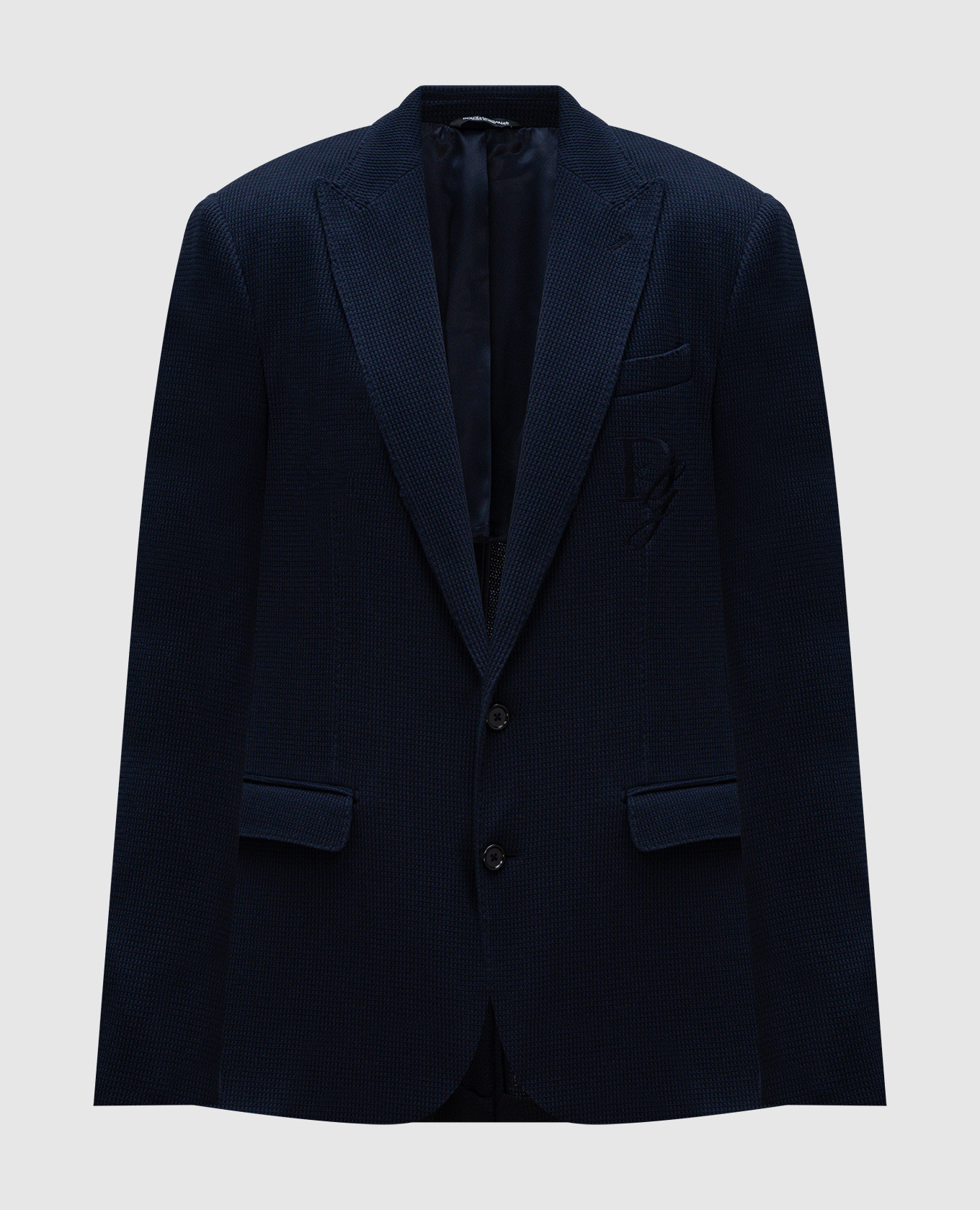 

Blue jacket with embroidered logo monogram Dolce&Gabbana