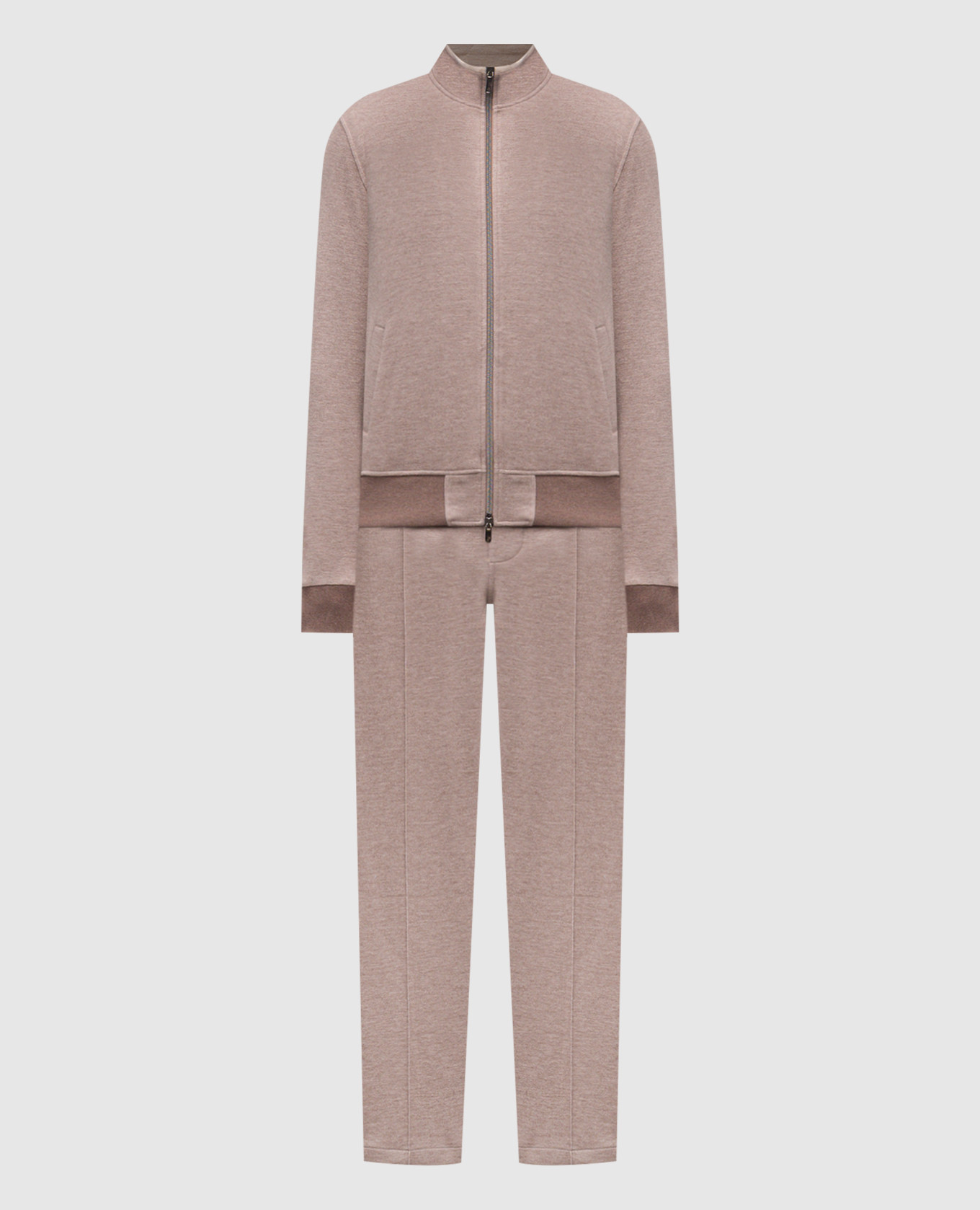 Brown suit with logo CAPOBIANCO