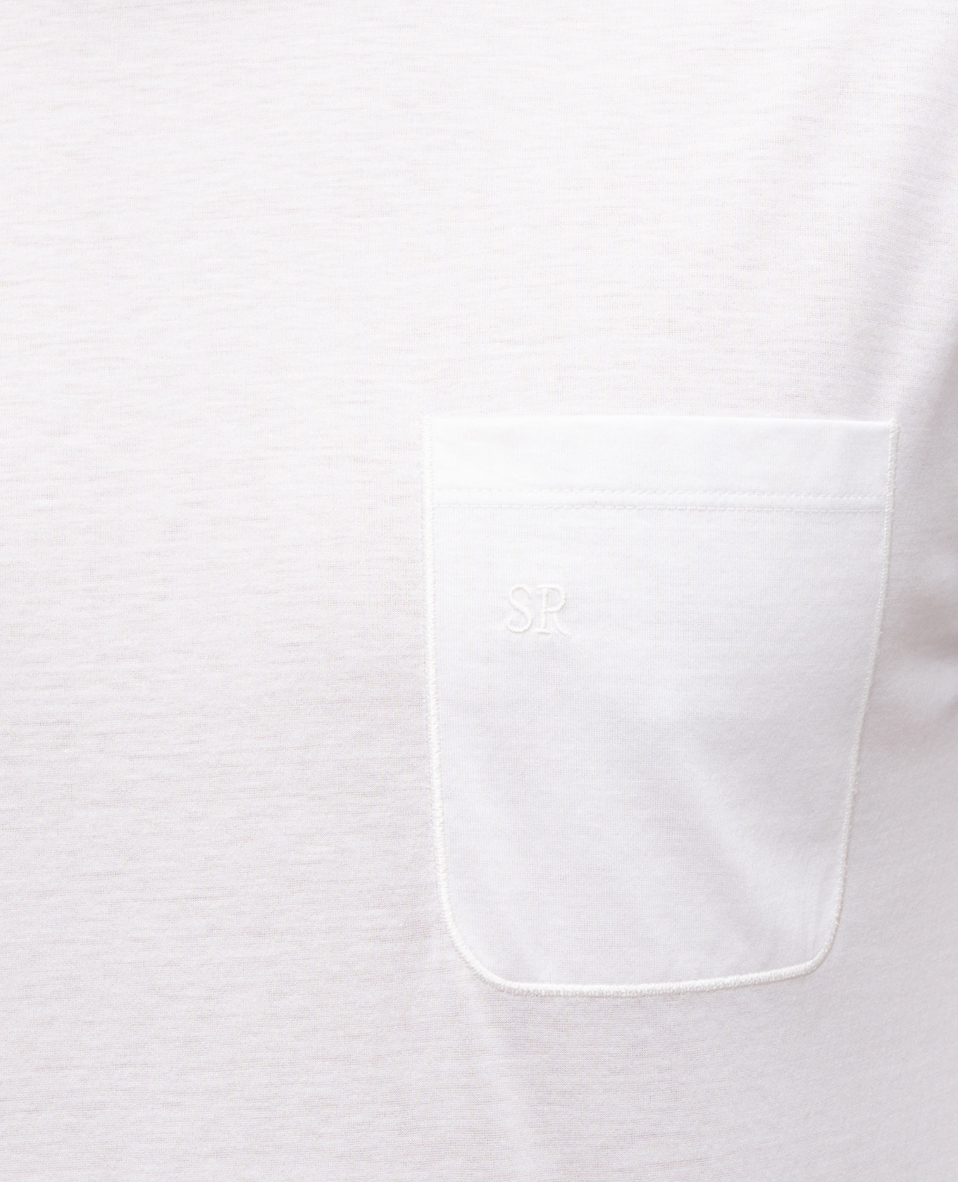 

White T-shirt with embroidered monogram logo Stefano Ricci