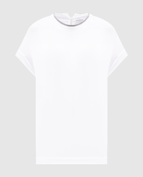 Brunello Cucinelli White T-shirt with lapels M0T18BD200