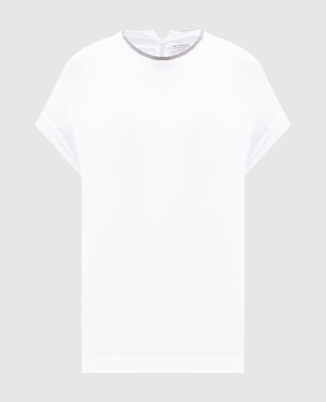 White T-shirt with lapels