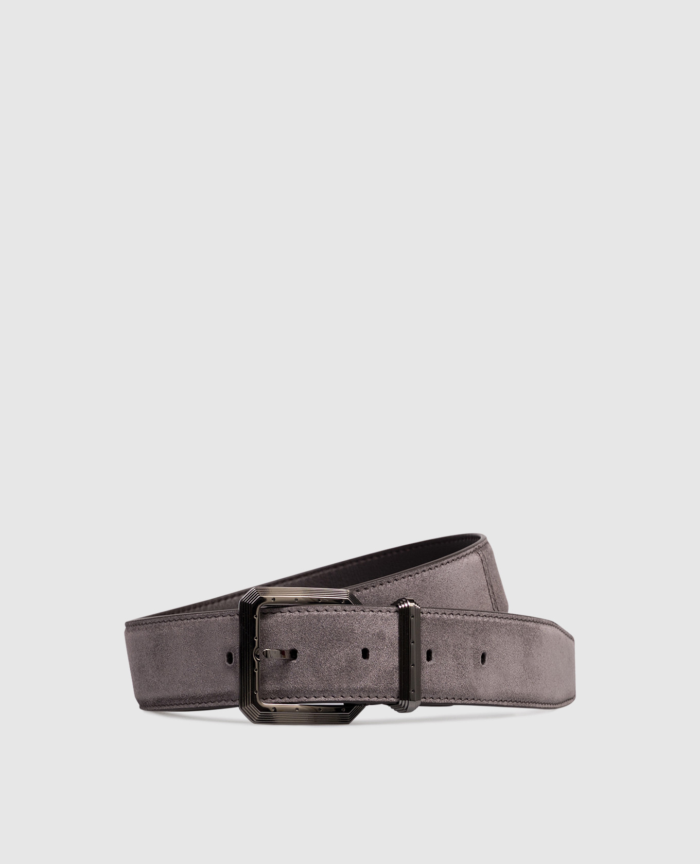 Gray suede belt