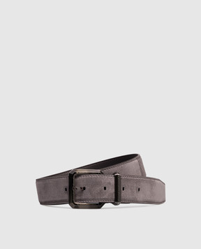 Stefano Ricci Gray suede belt N381SDA566U