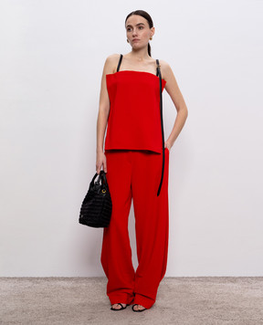 Max Mara Sportmax Red top with branded crystal AGI1234