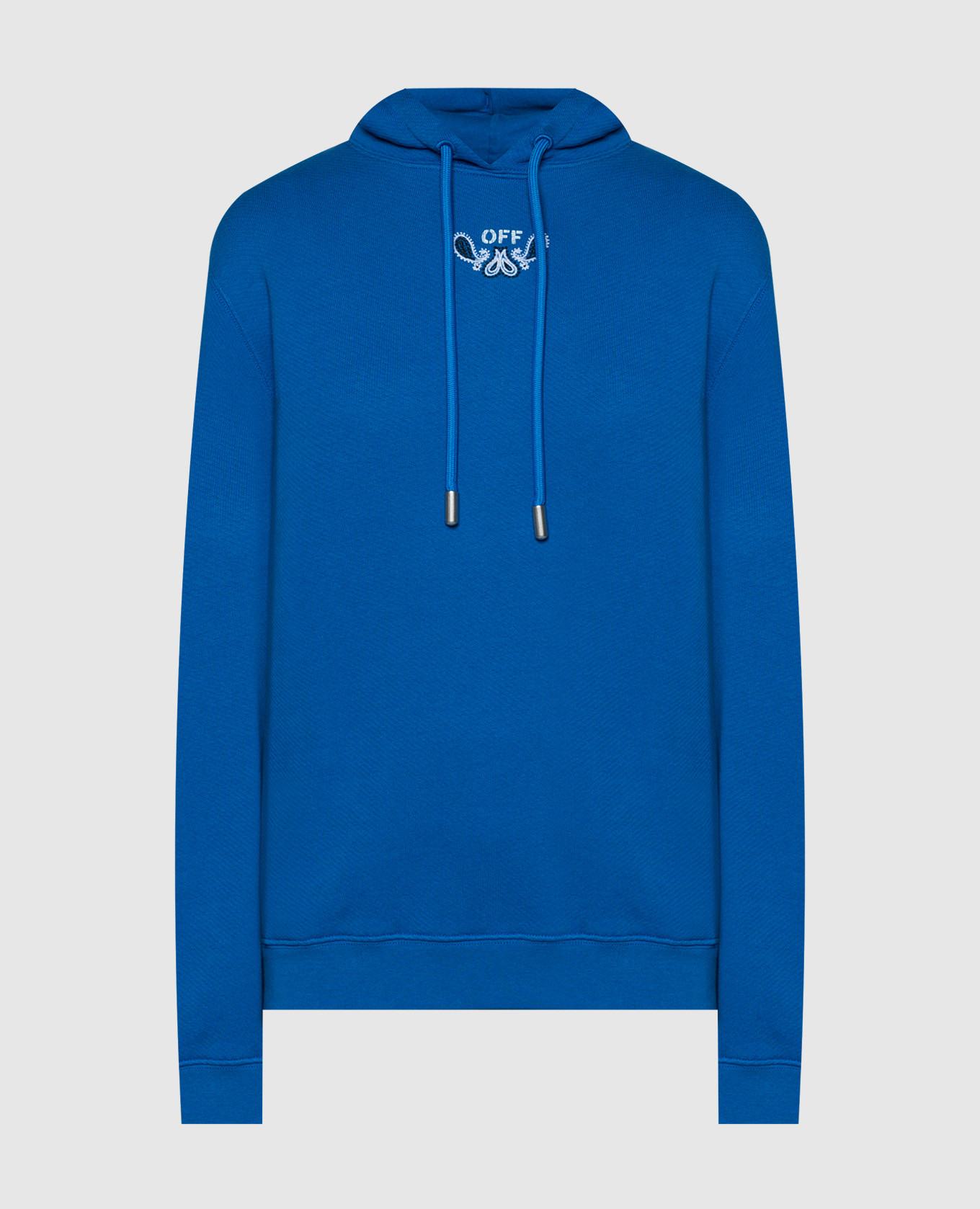 Blue hoodie with embroidery Off-White