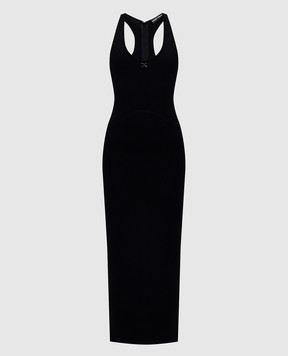 David Koma Black dress with monogram logo RE25DKKN04D