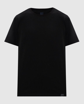 Juun.j Black T-shirt with logo JW5242W015
