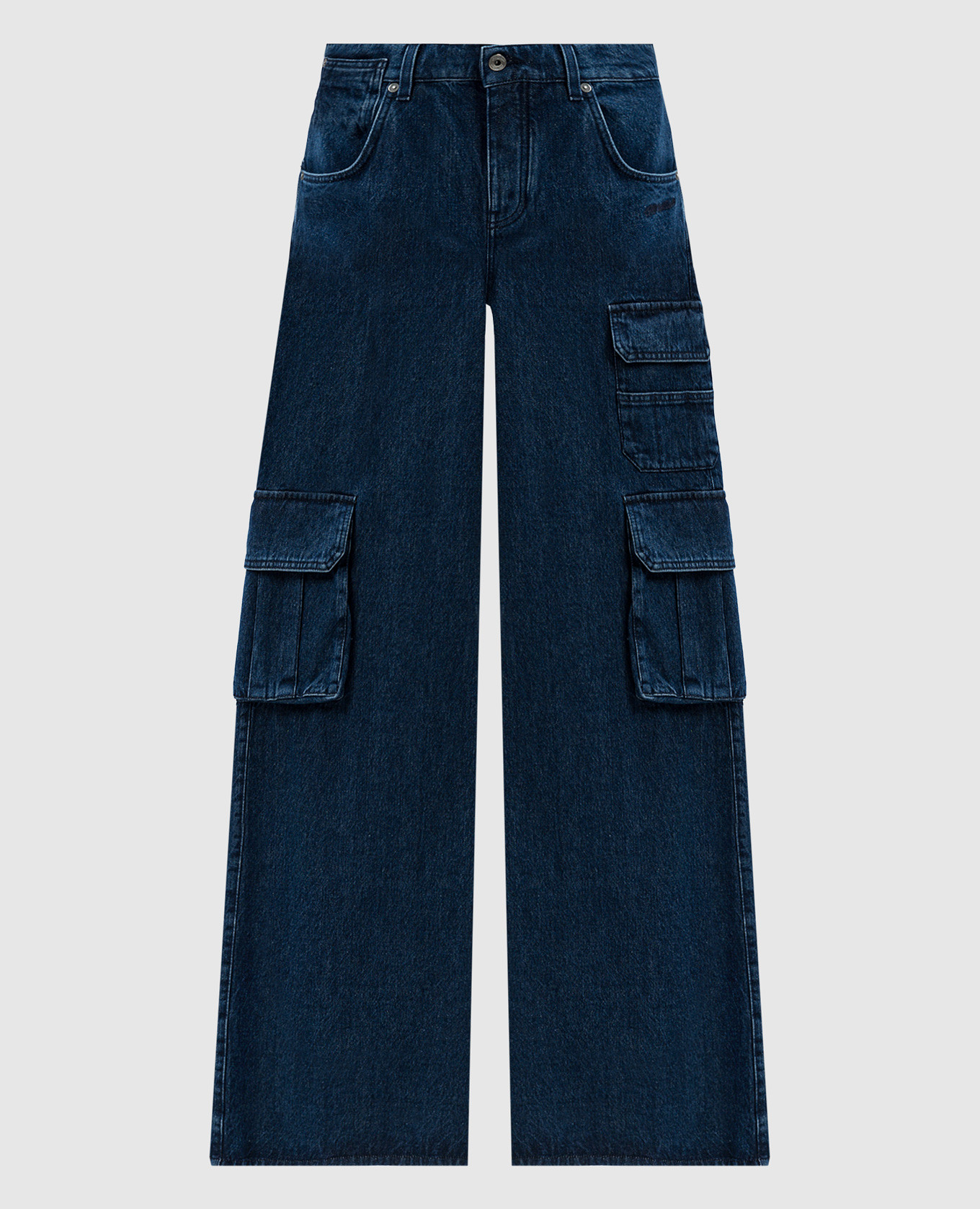 Blue cargo jeans with logo embroidery Off-White