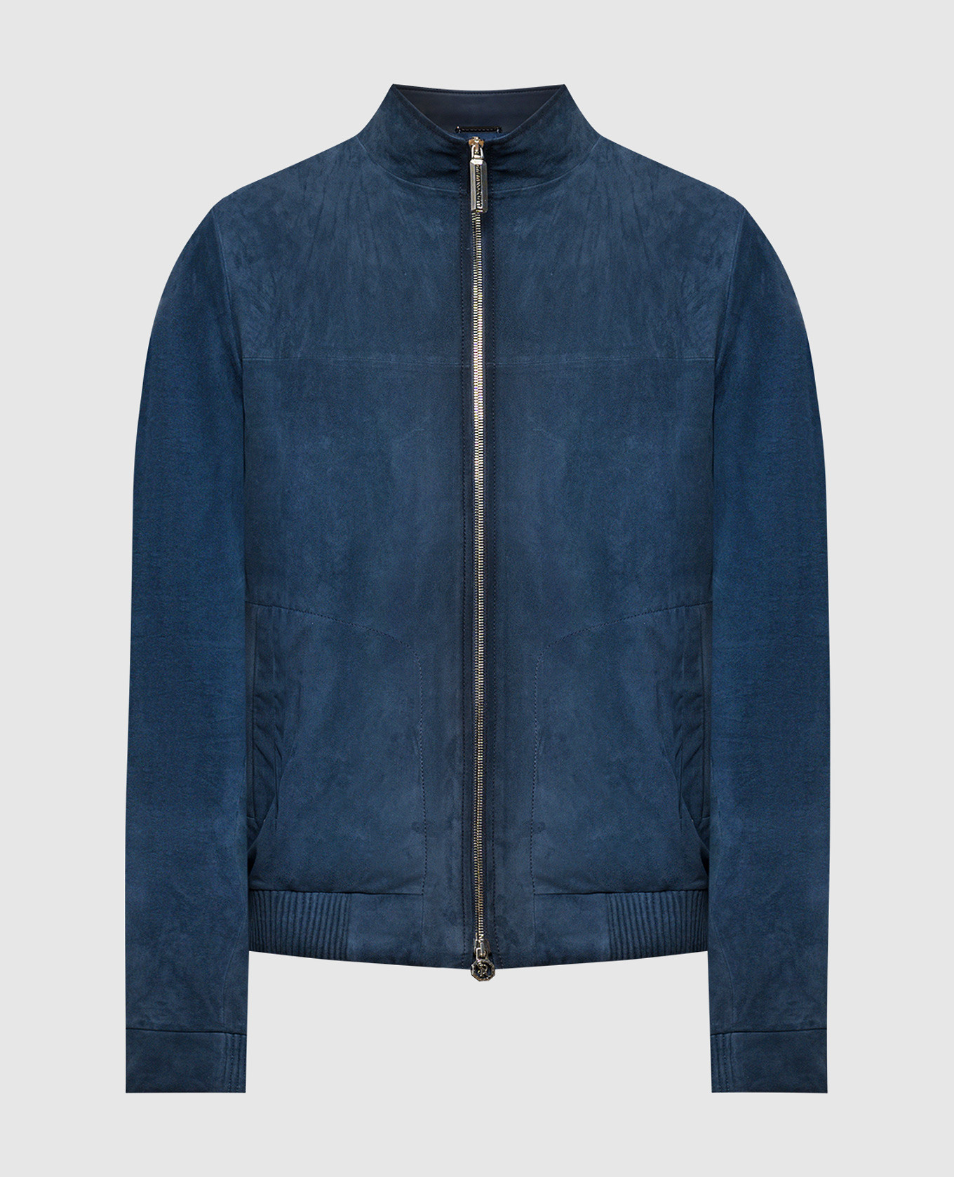 Blue leather jacket stefano ricci