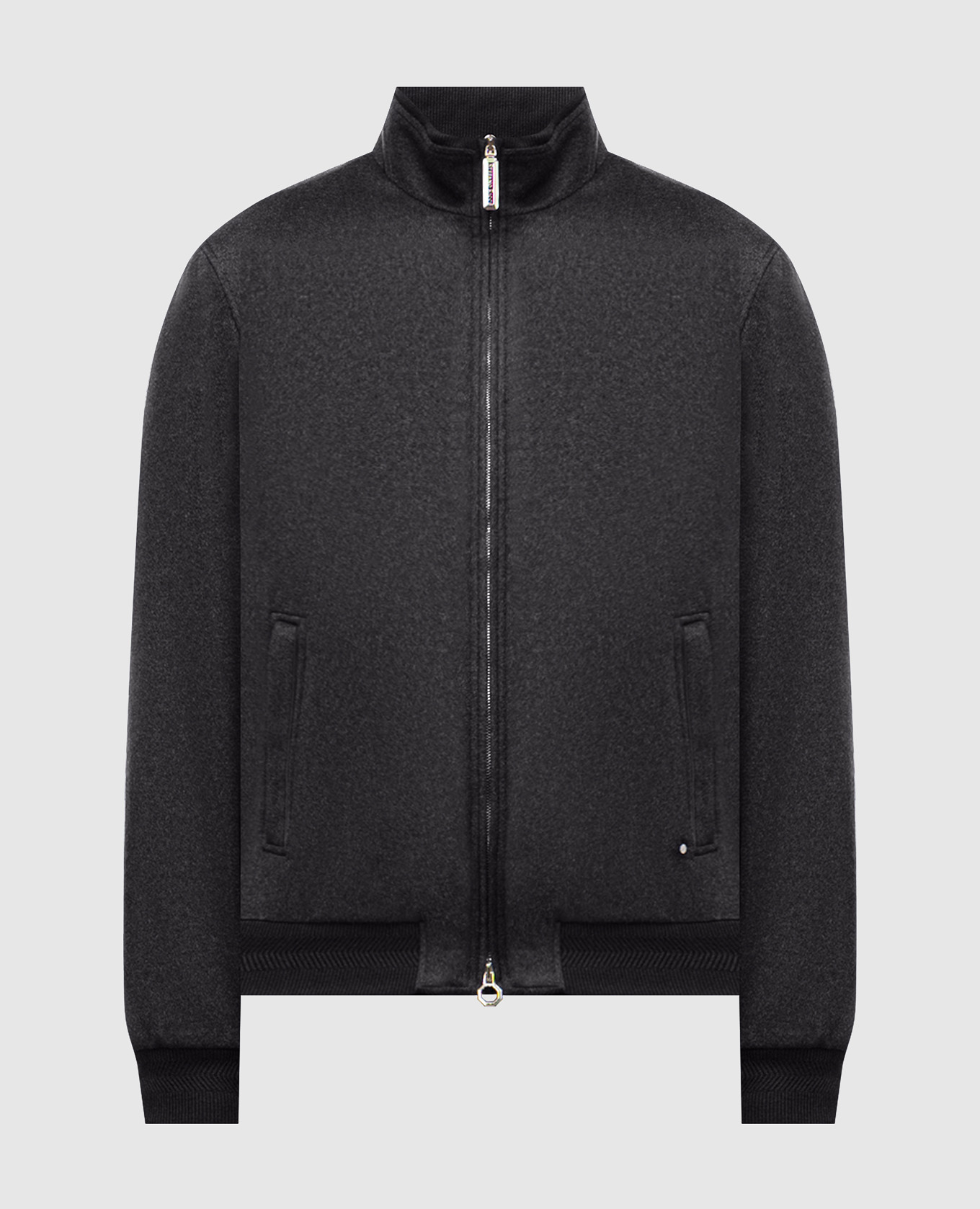 Gray cashmere jacket with nutria fur Stefano Ricci