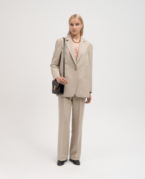 AERON Beige Dene trousers with linen DENE