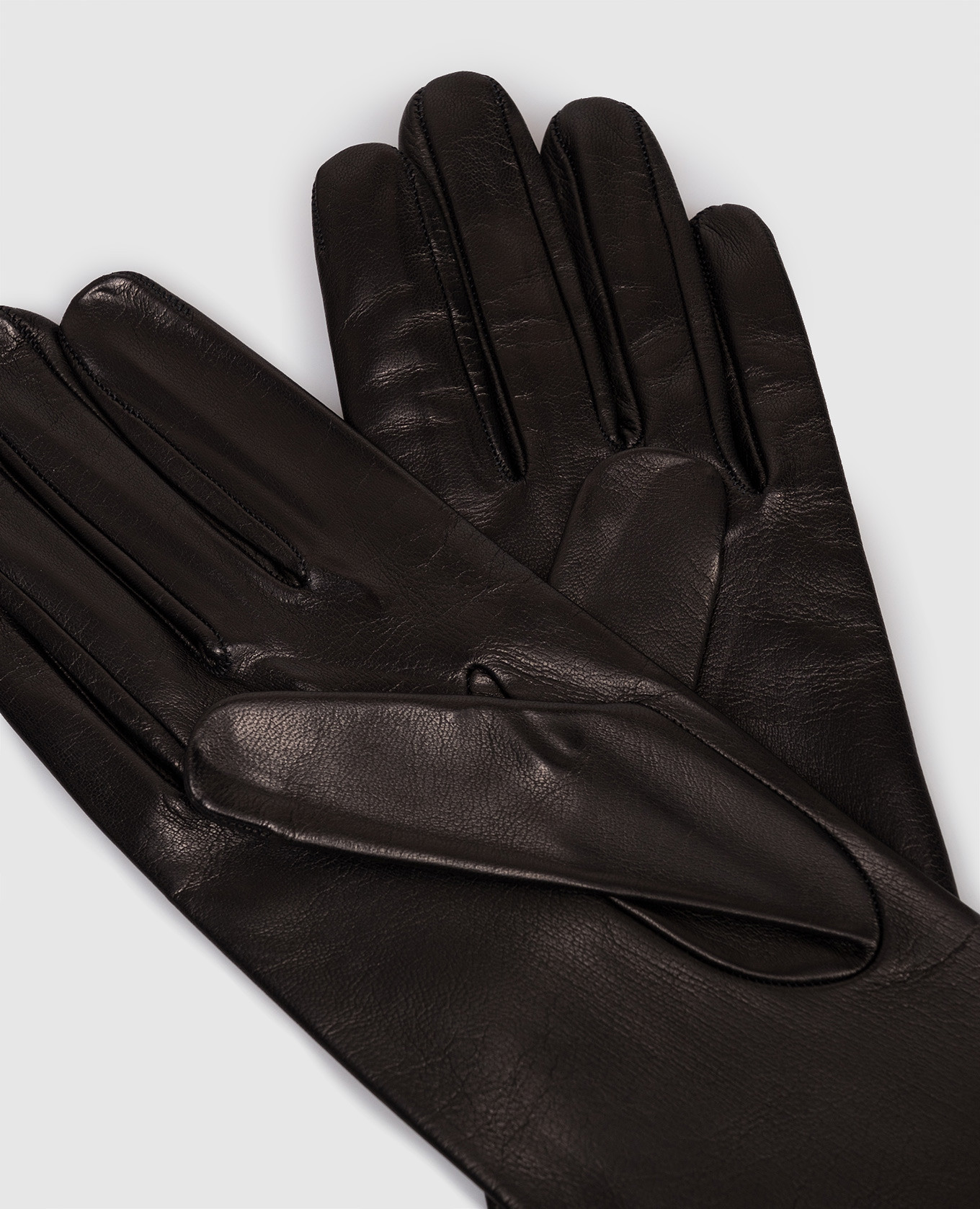 

Black leather long gloves Sermoneta Gloves