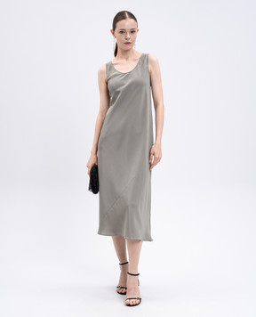 Max Mara FORMOSA green silk dress FORMOSA