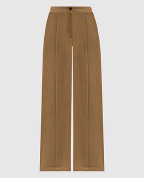 Yves Salomon Brown linen pants 25EYP037XXCOLI