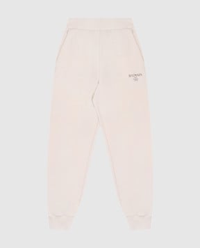 Balmain Children's beige joggers with logo BX6P40Z31831214