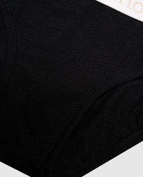 Story Loris Children's black panties with logo 25377