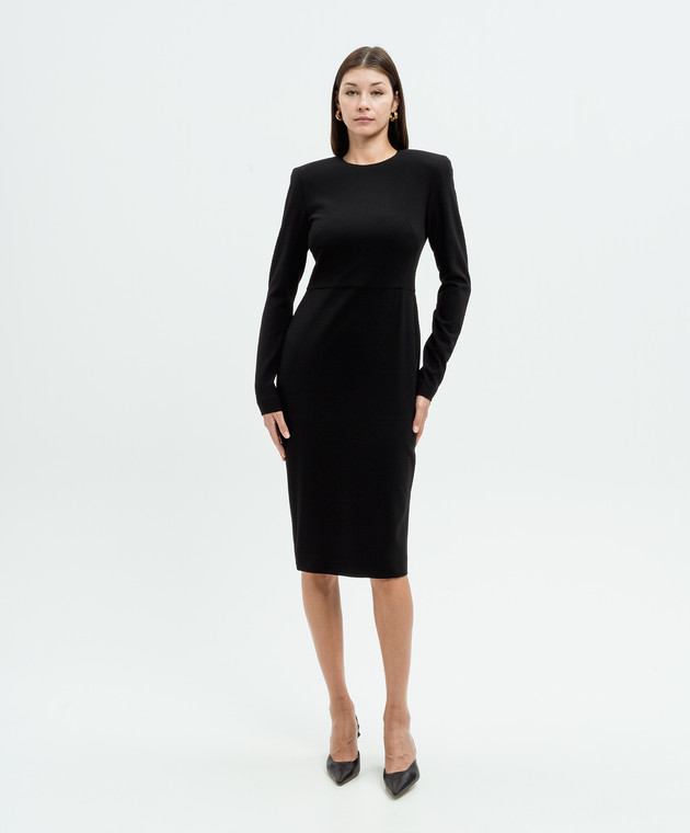 self portrait off shoulder bouclé midi dress Self-portrait Dress With Combined Fabrics