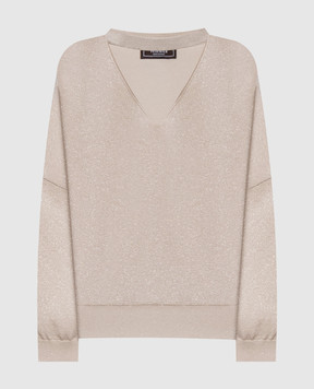 Peserico Beige jumper with lurex E99970F14R9173