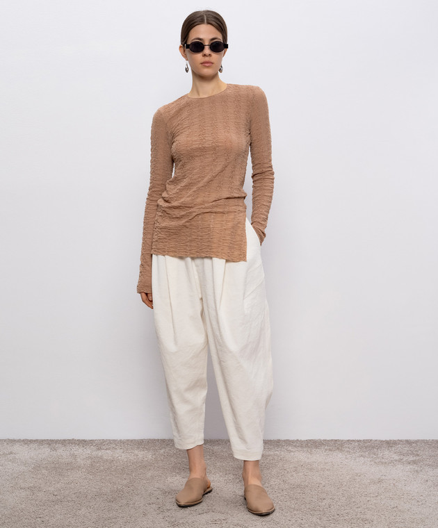 Tシャツ・カットソー UMA WANG SS25 TERESA TOP (UW1031 UW900) UMA WANG - Beige top Teresa UW1031 - shop with Estonia