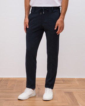 Bertolo Cashmere Blue pants made of wool 000304001141