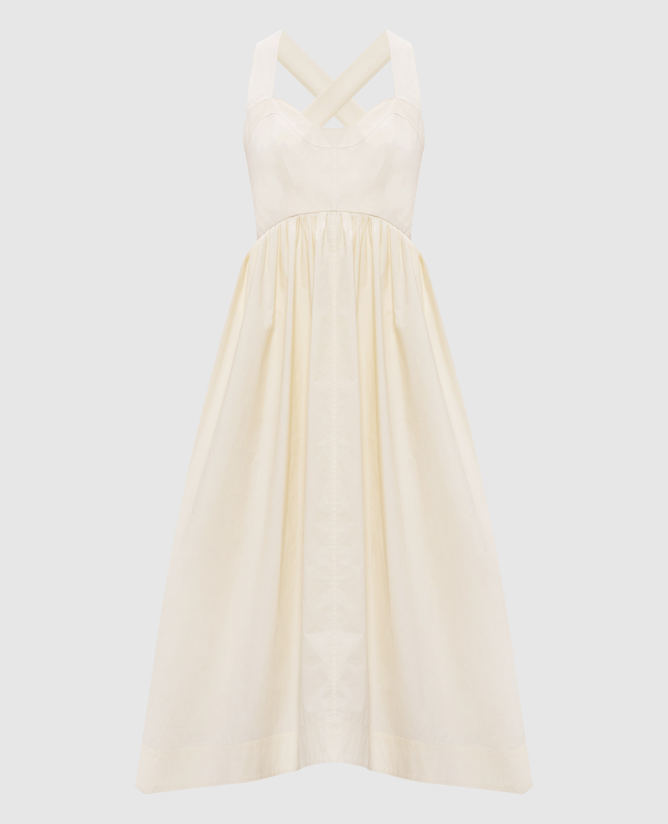 Beige dress with an open back Philosophy di Lorenzo Serafini