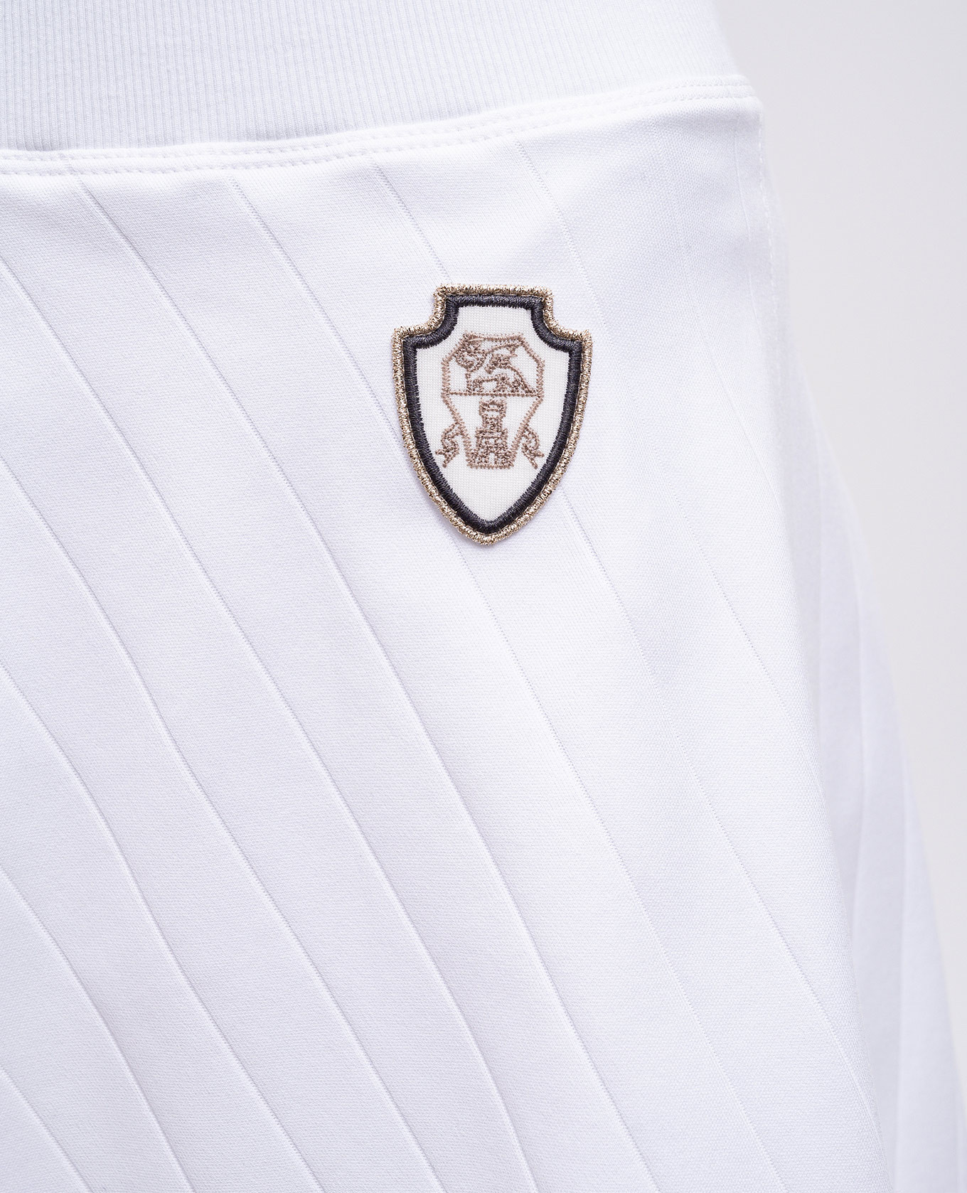 White mini skirt with logo patch Brunello Cucinelli 5