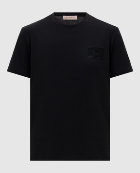 Twinset Black T-shirt with embroidered logo 252TP2051