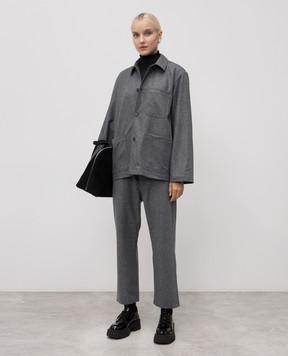 Sofie D`Hoore Gray wool Pan pants PANWOLF