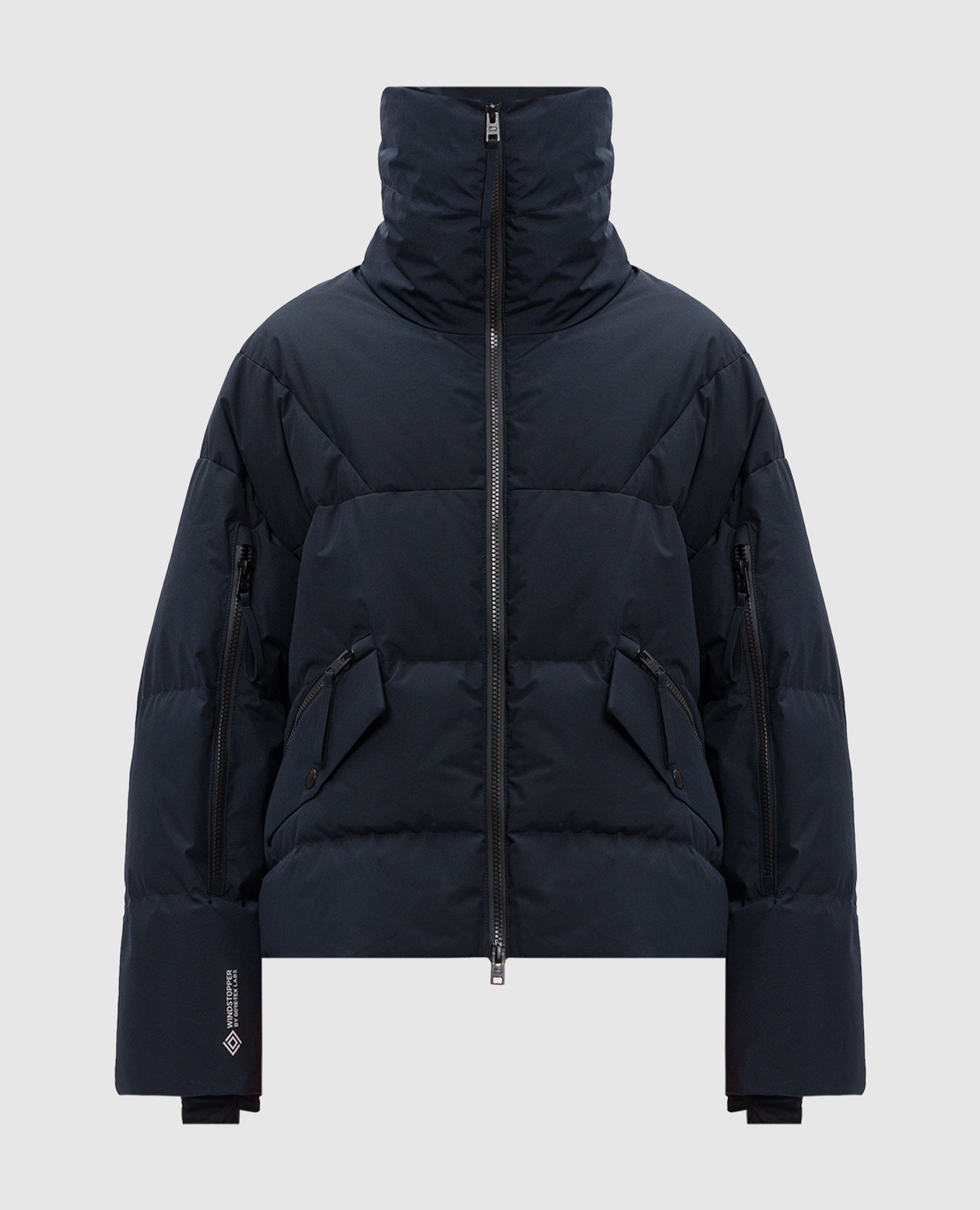 Blue down jacket windstopper gore-tex woolrich