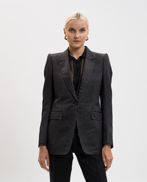 Tom Ford Black polka dot silk jacket GI3054FAX1655