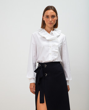 Lanvin White blouse with ruffles RWTO655U3698