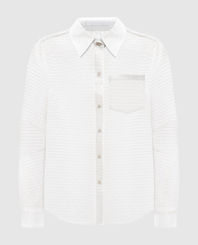 Helmut Lang White blouse with silk with bubble wrap effect O06HW506