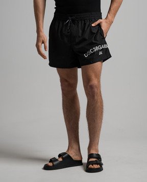 Dolce&Gabbana Black logo swim shorts M4F31TFUSFW