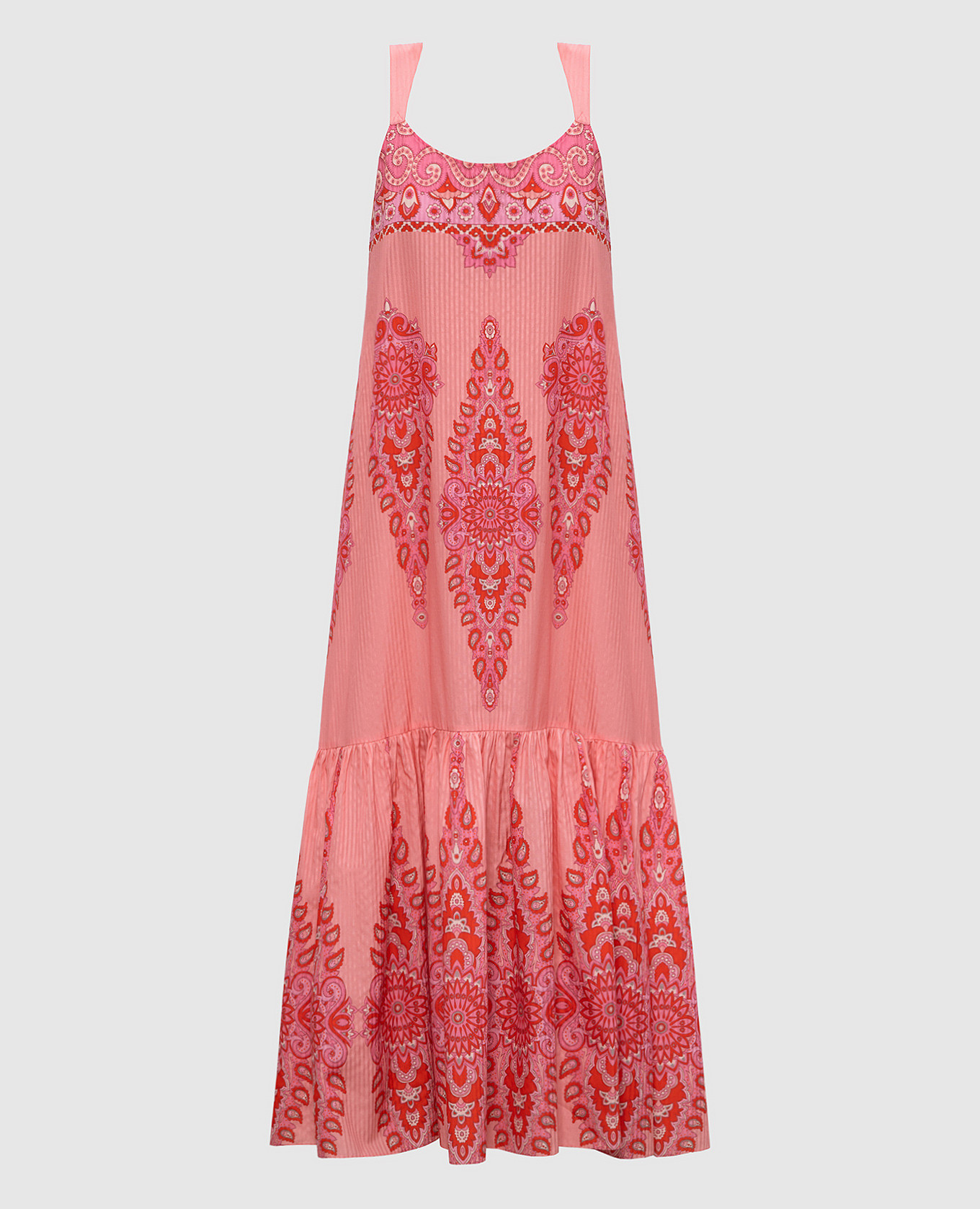 Pink dress with printed silk Etro