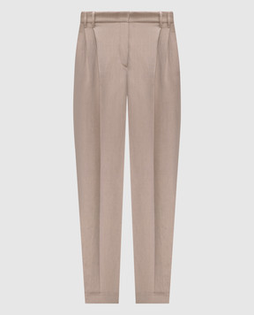 Brunello Cucinelli Beige linen pants MH126P8292