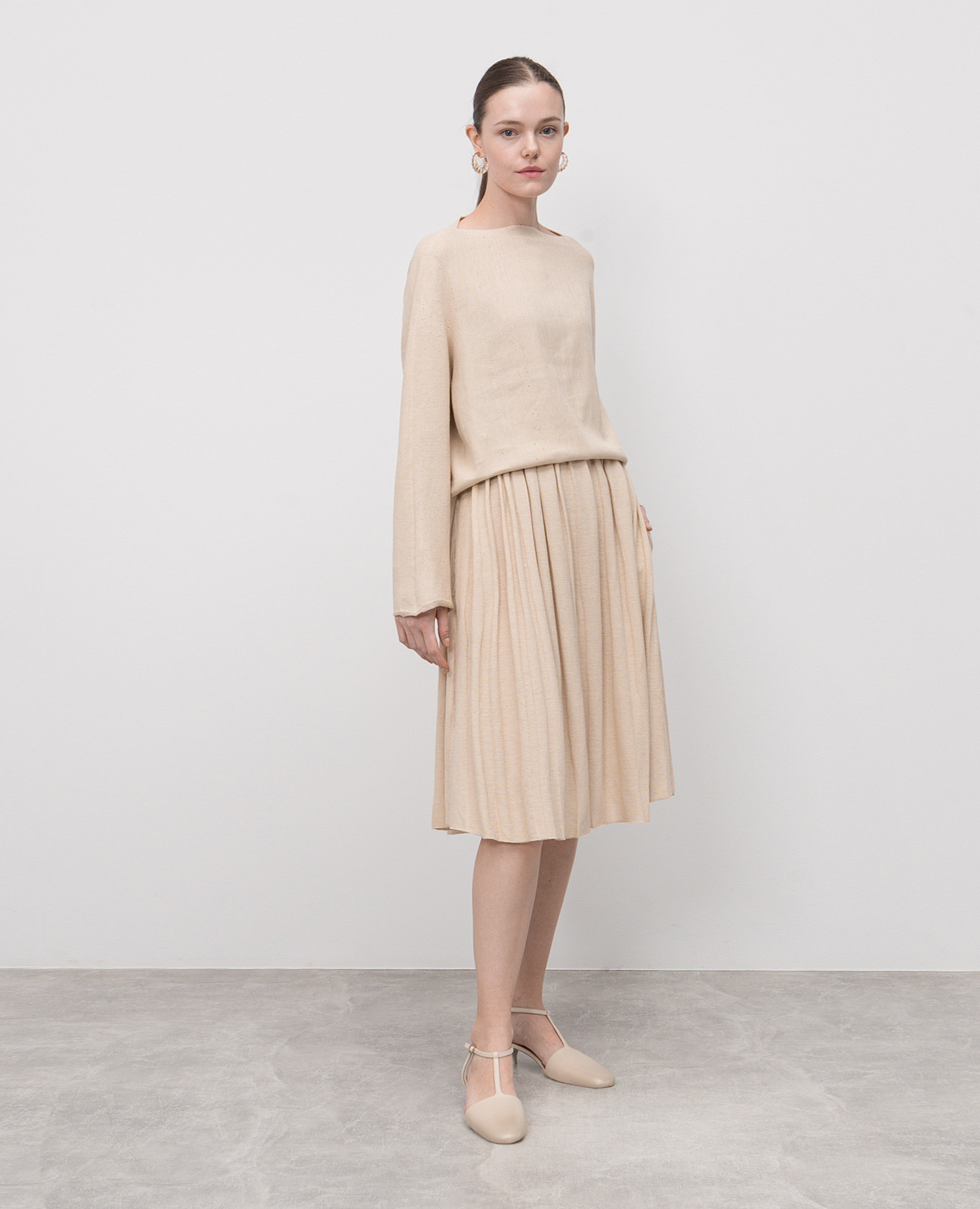 

Beige silk and linen jumper BOBOUTIC