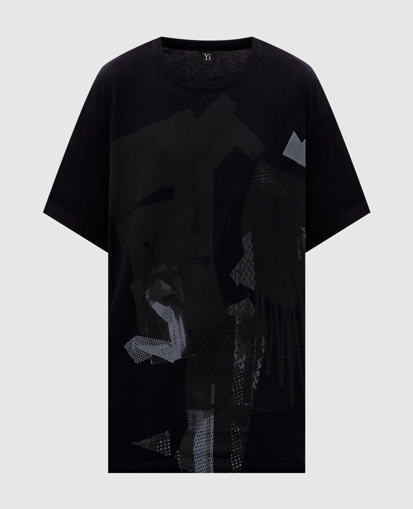 

Black T-shirt with print Y`S Yamamoto