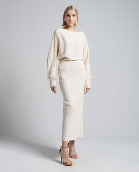 Jacob Lee Beige silk dress WSD006SS24PW