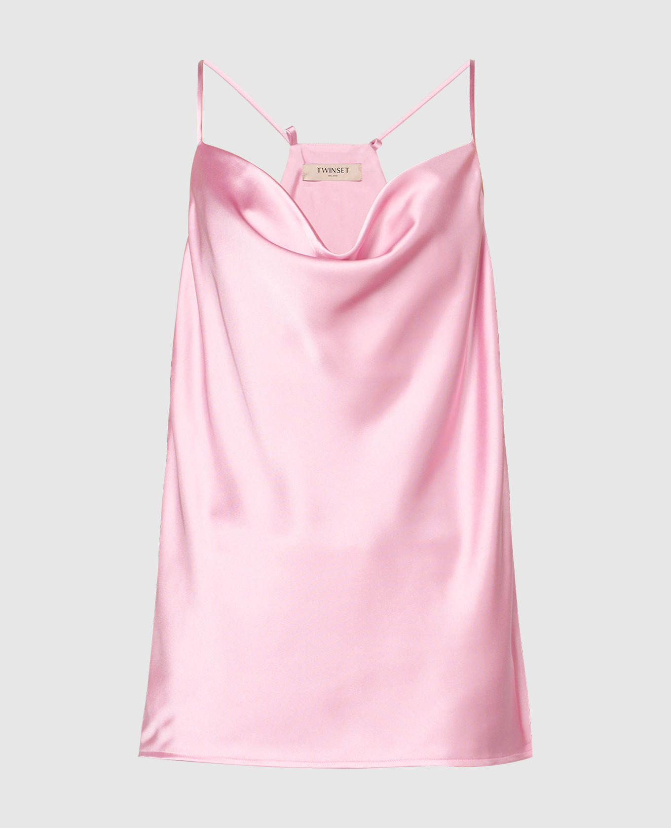 

Pink top with drape Twinset