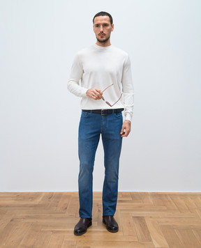 Stefano Ricci White silk jumper with monogram logo K616215G01F25101