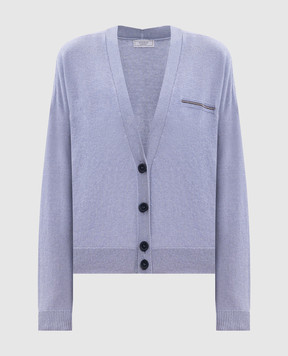 Peserico Gray cashmere cardigan A99289F12K9010B