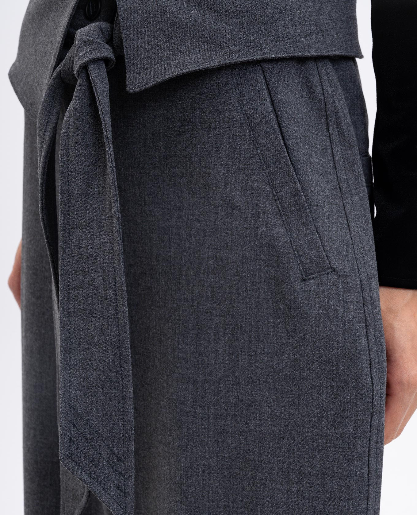 Grey trousers with lapels The Attico 5