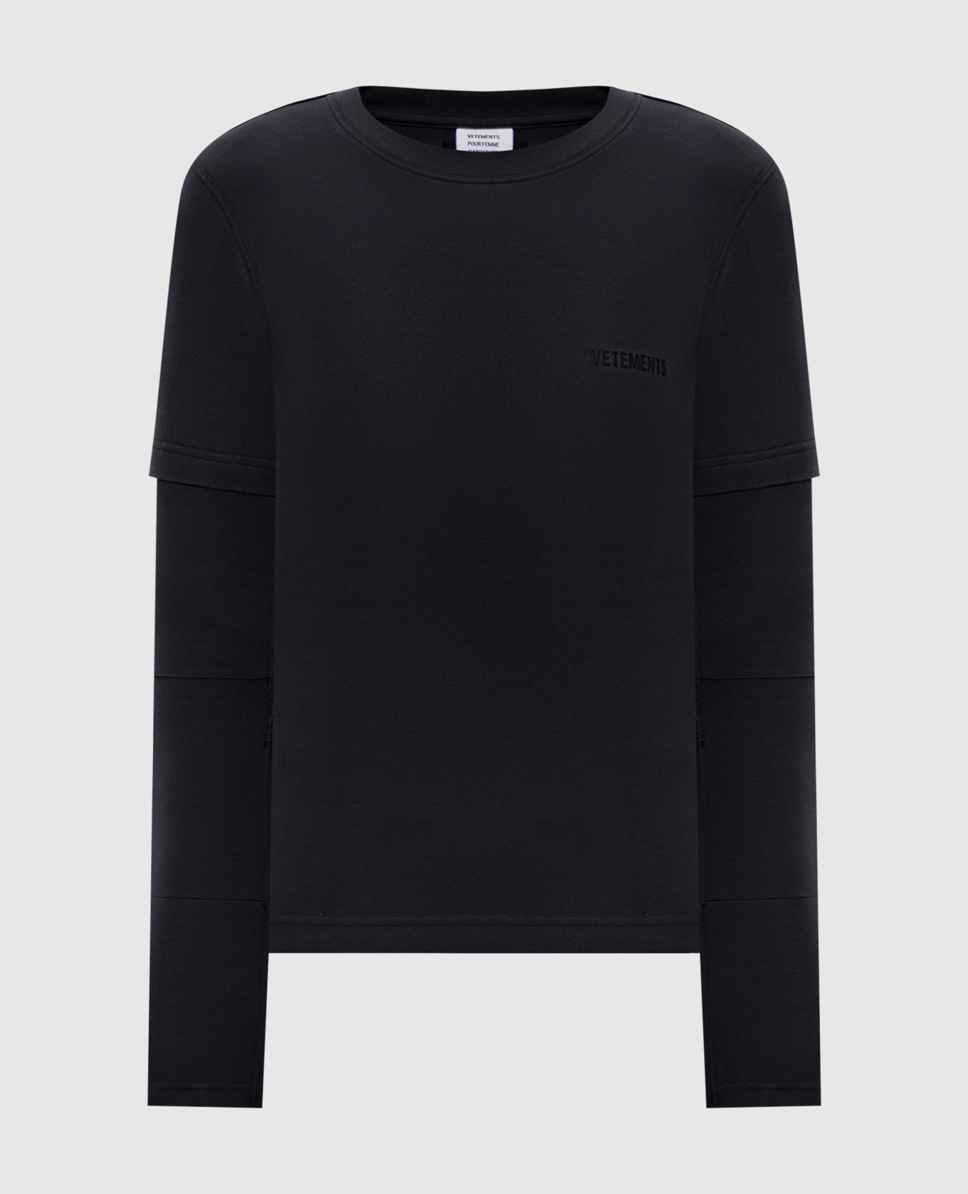

Black long sleeve with logo embroidery Vetements