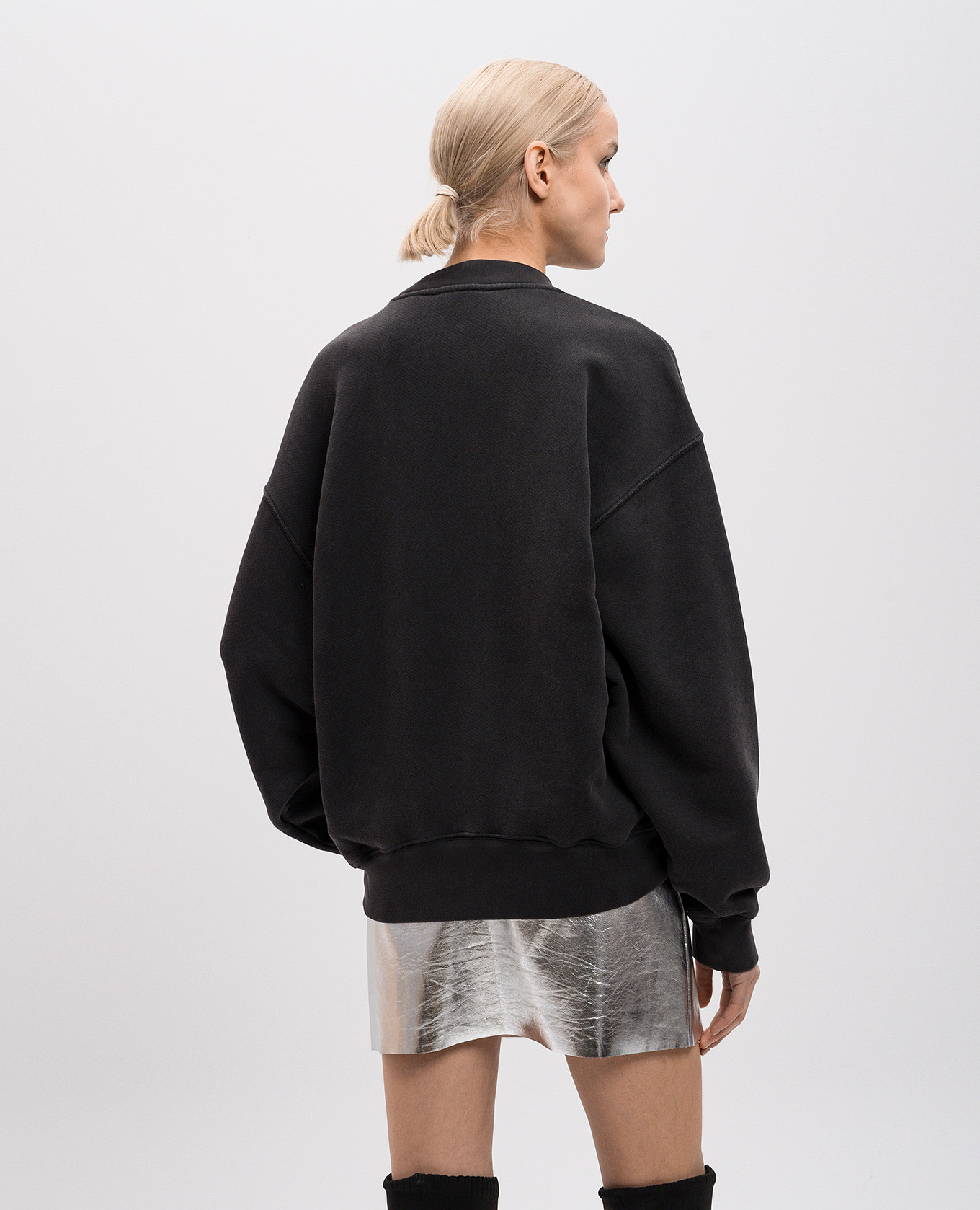 

Black sweatshirt with Bookish rose print and logo Off-White